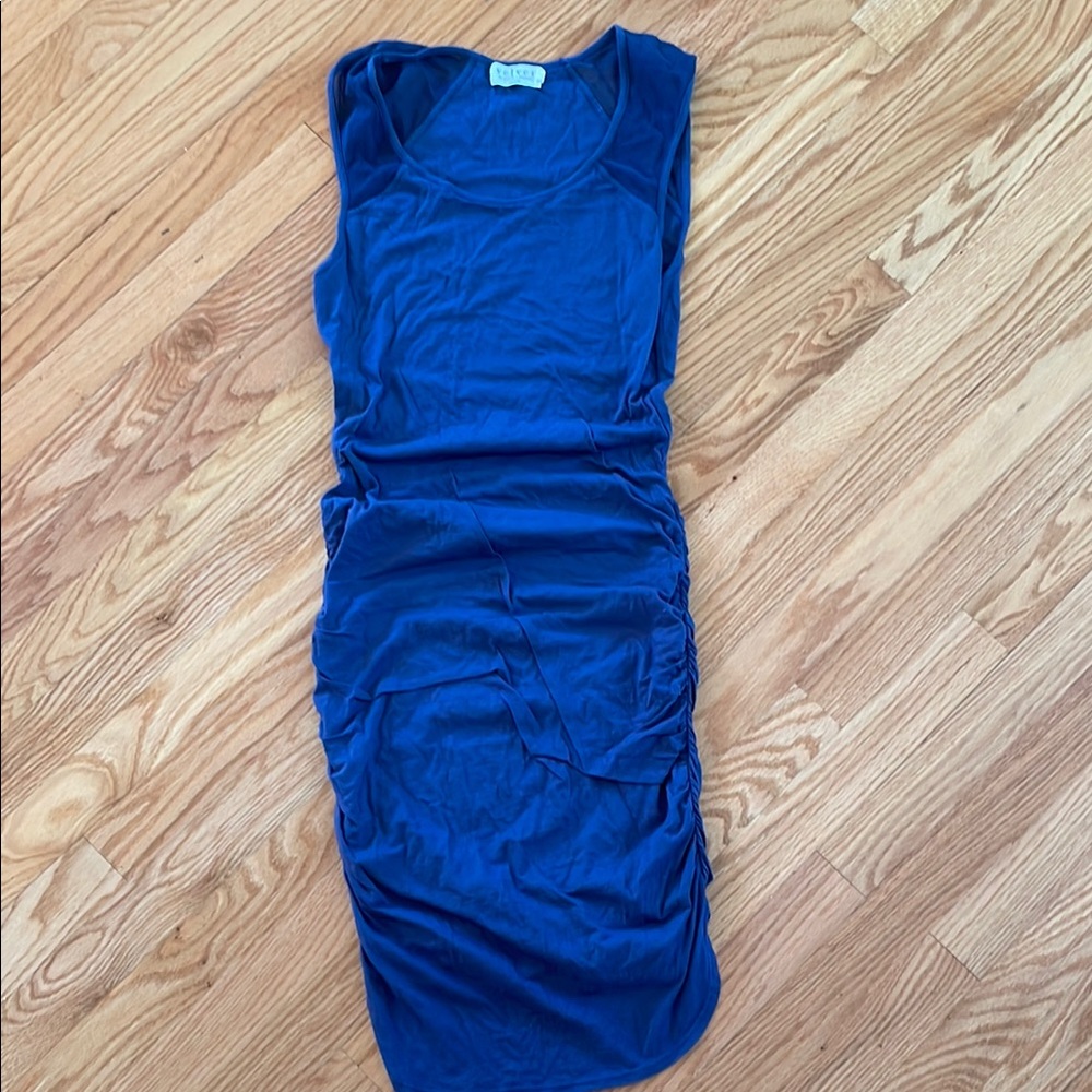 Velvet by Graham & Spencer Blue Fitted Sleeveless Dress M